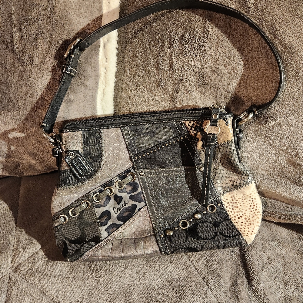 Coach Patchwork Tonal Clutch